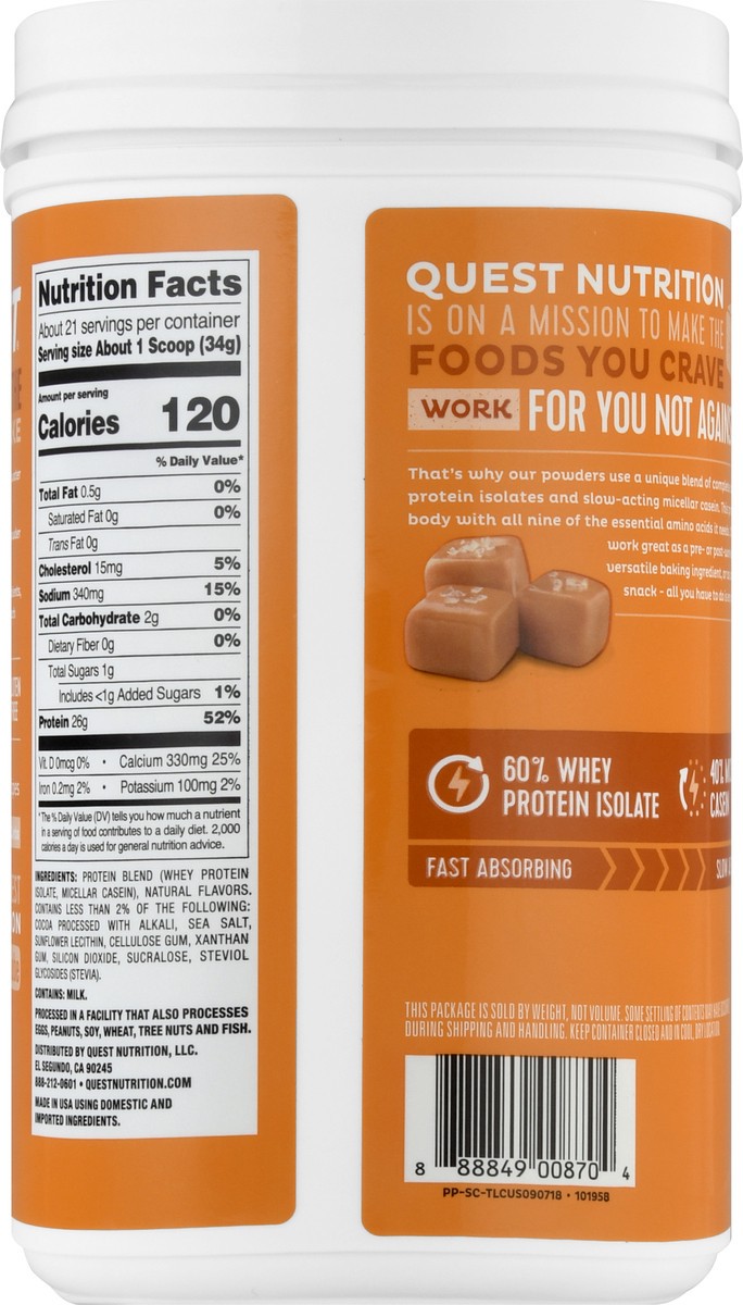 slide 5 of 9, Quest Salted Caramel Protein Powder, 1.6 lb