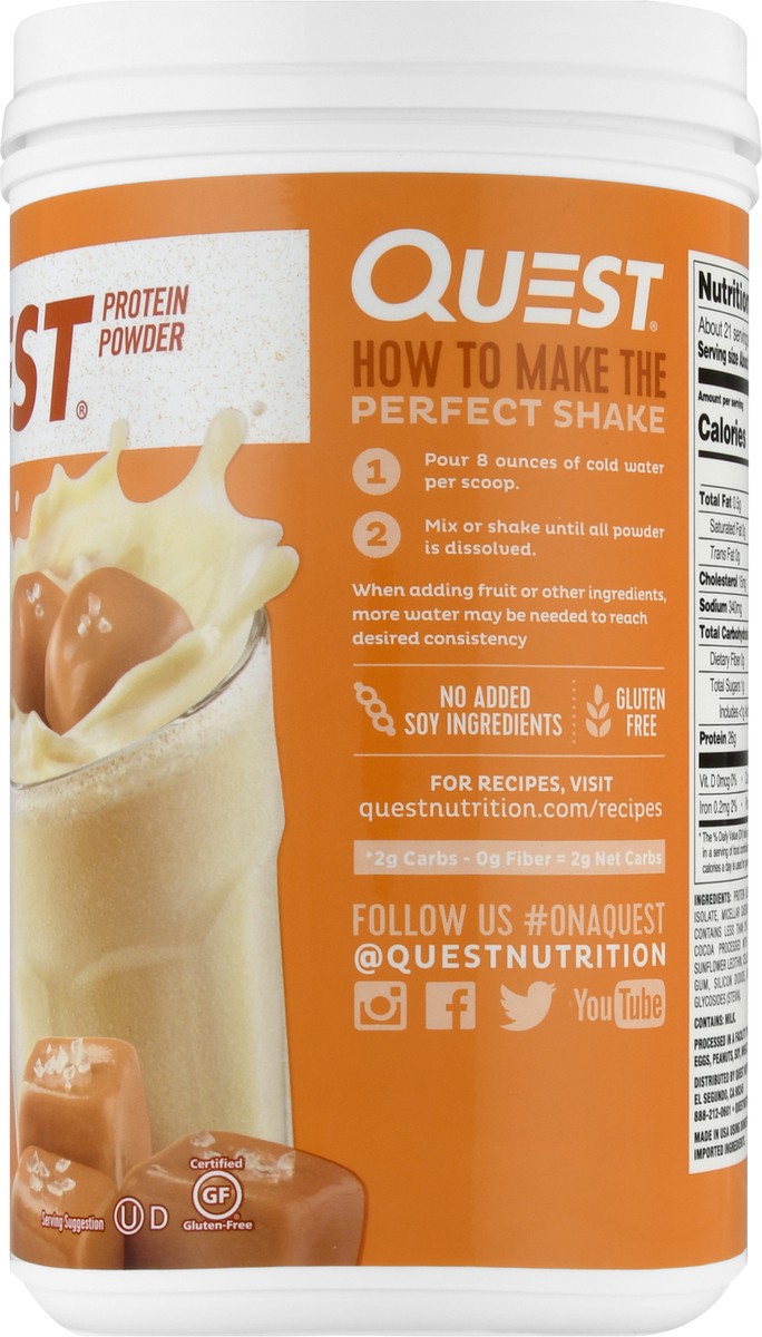 slide 8 of 9, Quest Salted Caramel Protein Powder, 1.6 lb