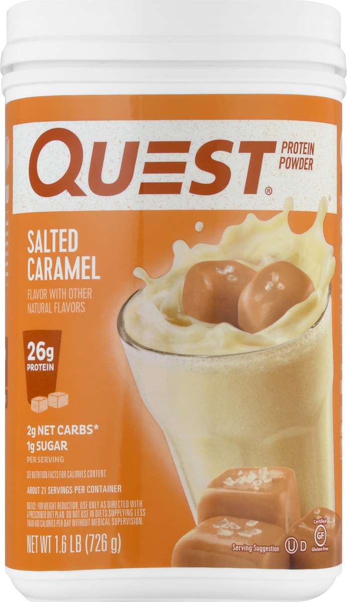 slide 1 of 9, Quest Salted Caramel Protein Powder, 1.6 lb