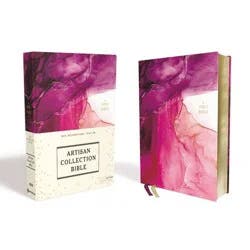 Harper Christian Niv, Artisan Collection Bible, Cloth Over Board, Pink, Art Gilded Edges, Red Letter Edition, Comfort Print - by Zondervan (Hardcover)