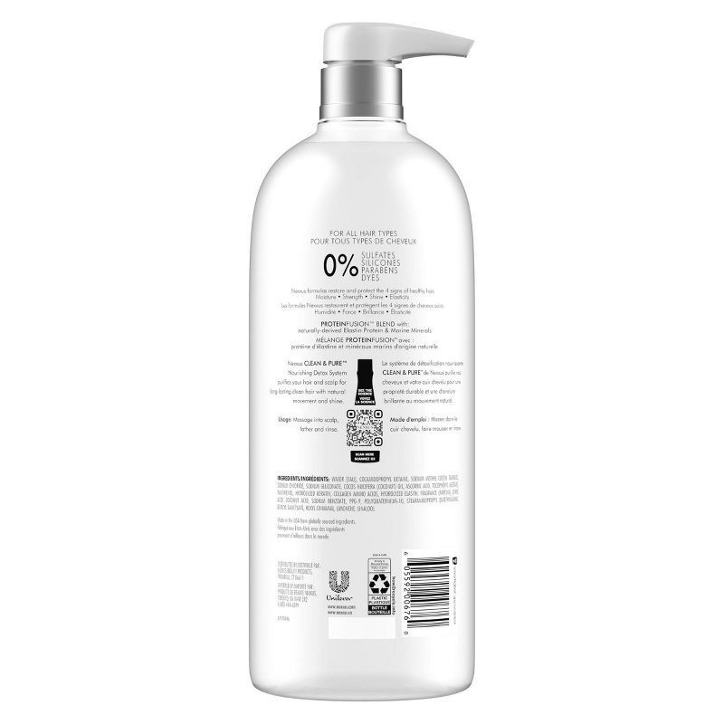 slide 3 of 6, Nexxus Clean & Pure Nourishing Detox Pump Shampoo - 33.8 fl oz, 33.8 fl oz