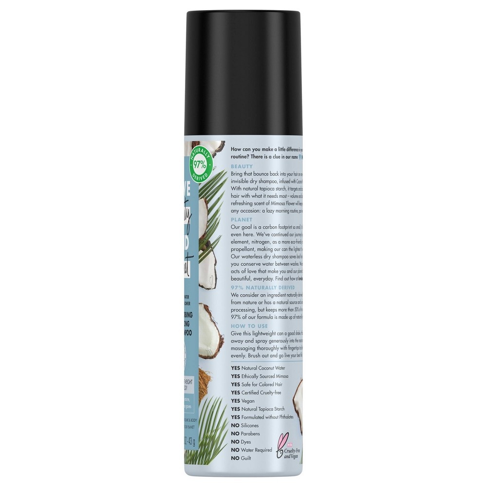 slide 4 of 4, Love Beauty and Planet Coconut Water Dry Shampoo, 1.53 oz