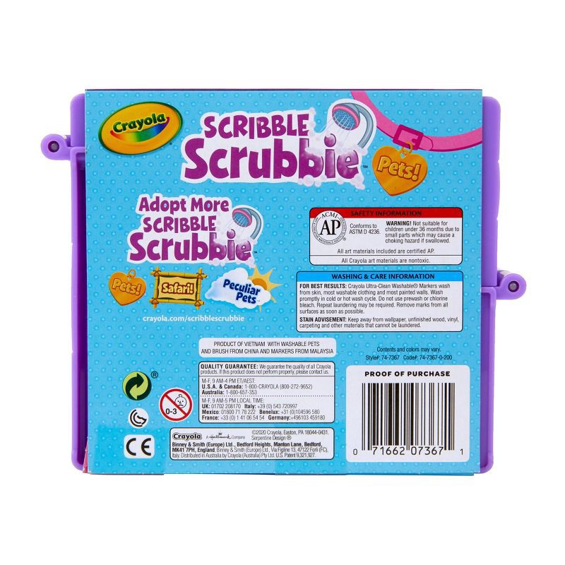 slide 3 of 3, Crayola Scribble Scrubbie Pets Tattoo Shop, 1 ct