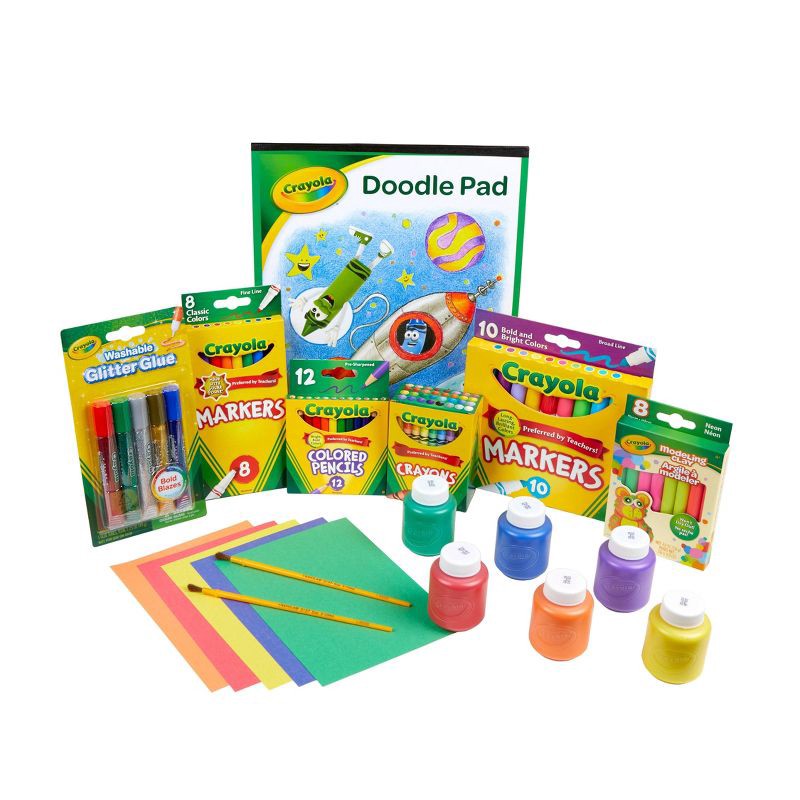 slide 3 of 5, Crayola 115pc Kids' Super Art & Craft Kit, 115 ct