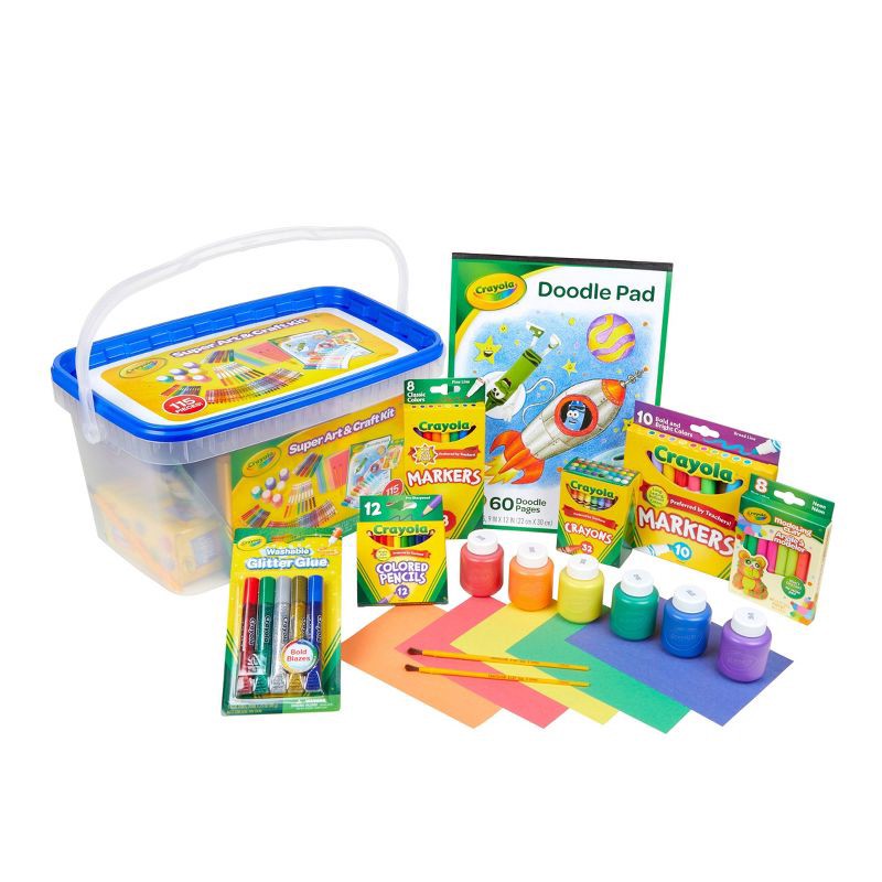 slide 4 of 5, Crayola 115pc Kids' Super Art & Craft Kit, 115 ct