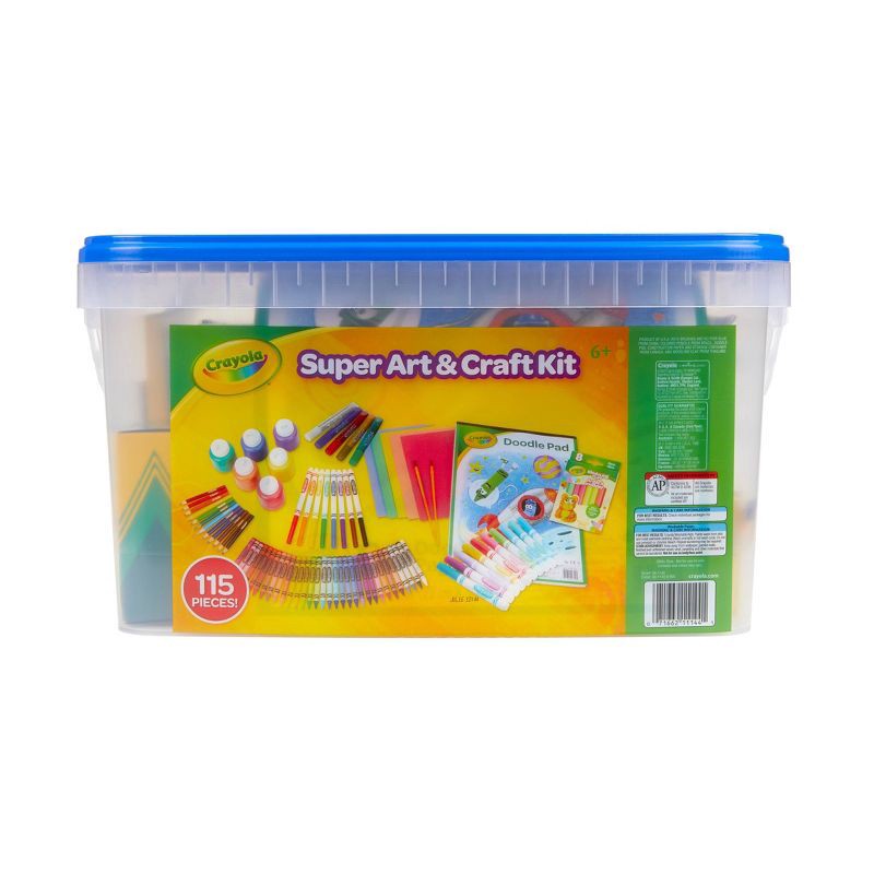 slide 5 of 5, Crayola 115pc Kids' Super Art & Craft Kit, 115 ct