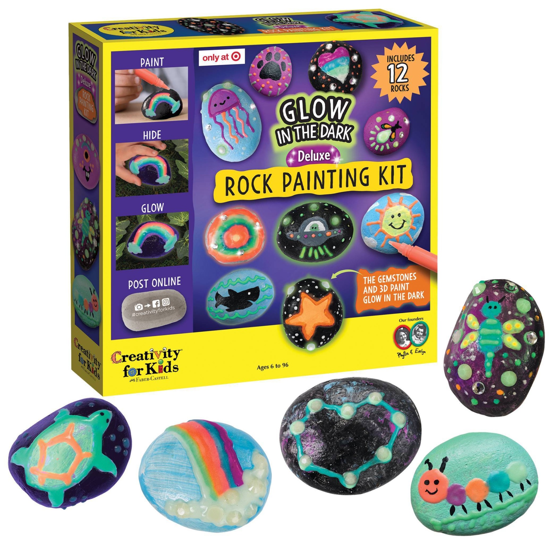 Creativity for Kids Glow in the Dark Rock Painting Kit 1 ct