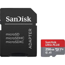 SanDisk Ultra PLUS 256GB microSD: High-Speed Memory Card for Computers
