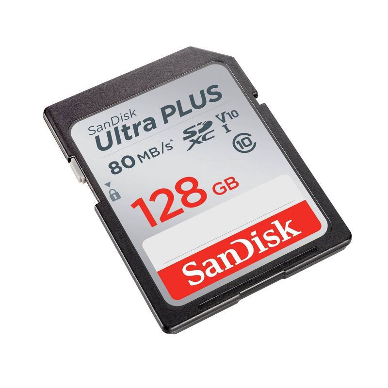 slide 4 of 6, SanDisk Ultra PLUS 128GB SD Card, 1 ct