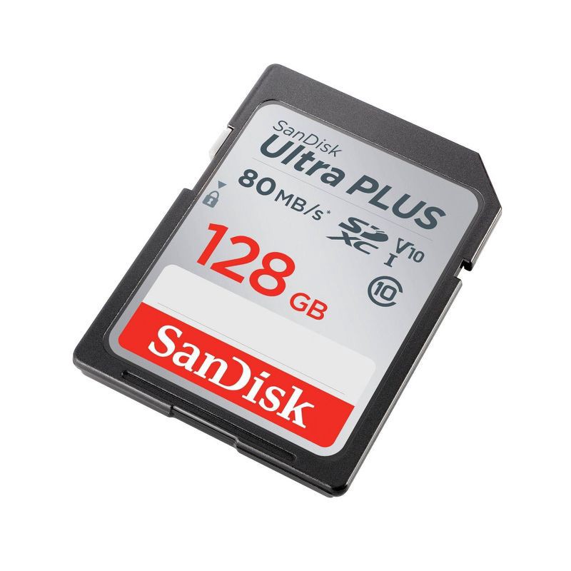 slide 5 of 6, SanDisk Ultra PLUS 128GB SD Card, 1 ct