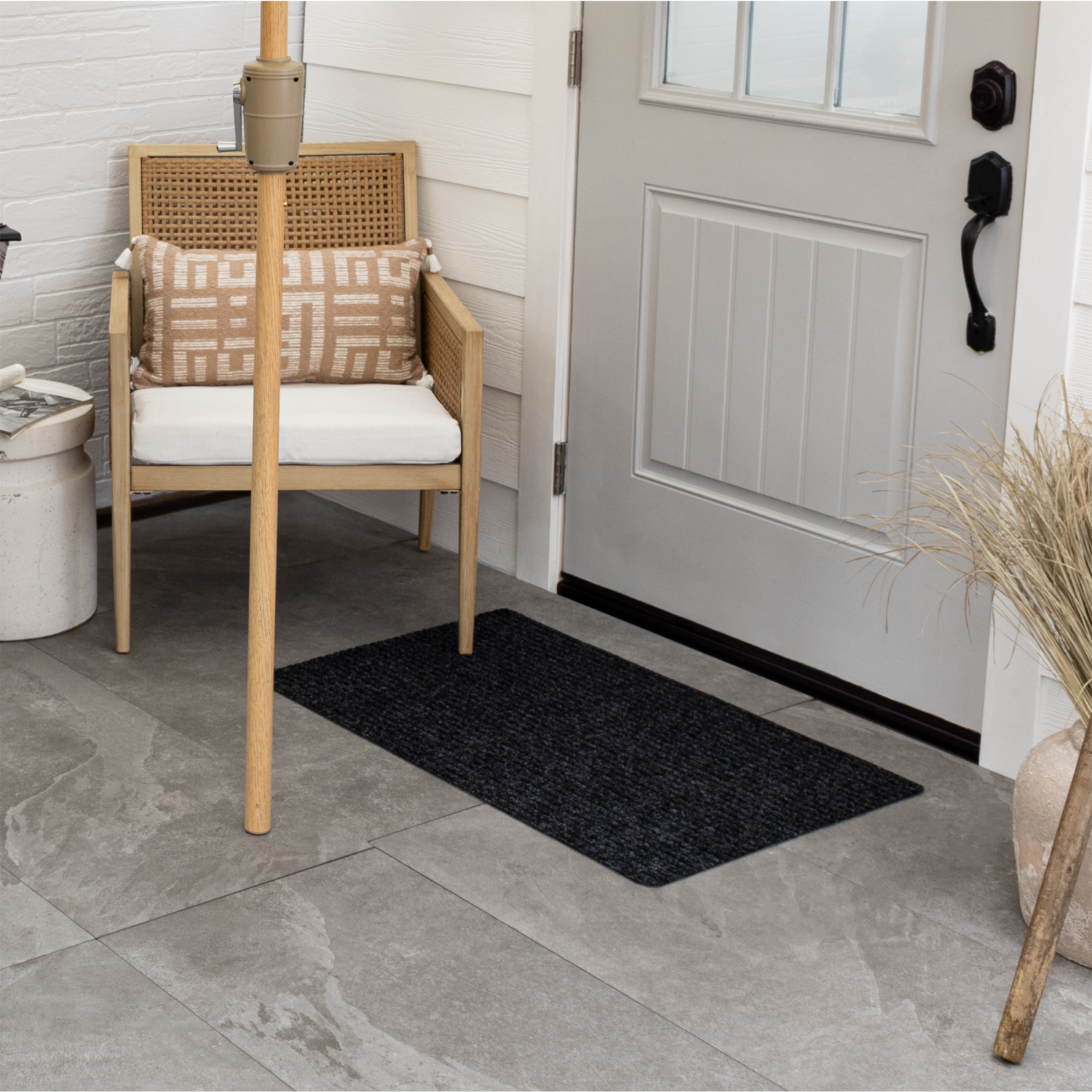 slide 2 of 3, Mohawk Tri Rib Utility Mat, 24in x 36in, Charcoal, 1 ct