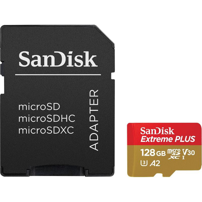 slide 3 of 3, SanDisk Extreme PLUS 128GB microSD: High-Speed Memory Card 90 MB/s, 1 ct