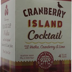 Maine Craft Distilling Cranberry Island Cocktail Beer - 4 x 12 fl oz