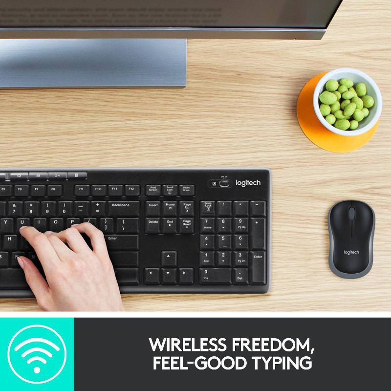 slide 2 of 10, Logitech Wireless Keyboard and Mouse, 1 ct