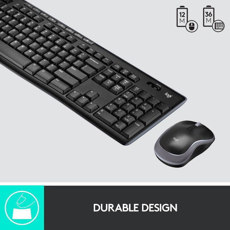 slide 5 of 10, Logitech Wireless Keyboard and Mouse, 1 ct