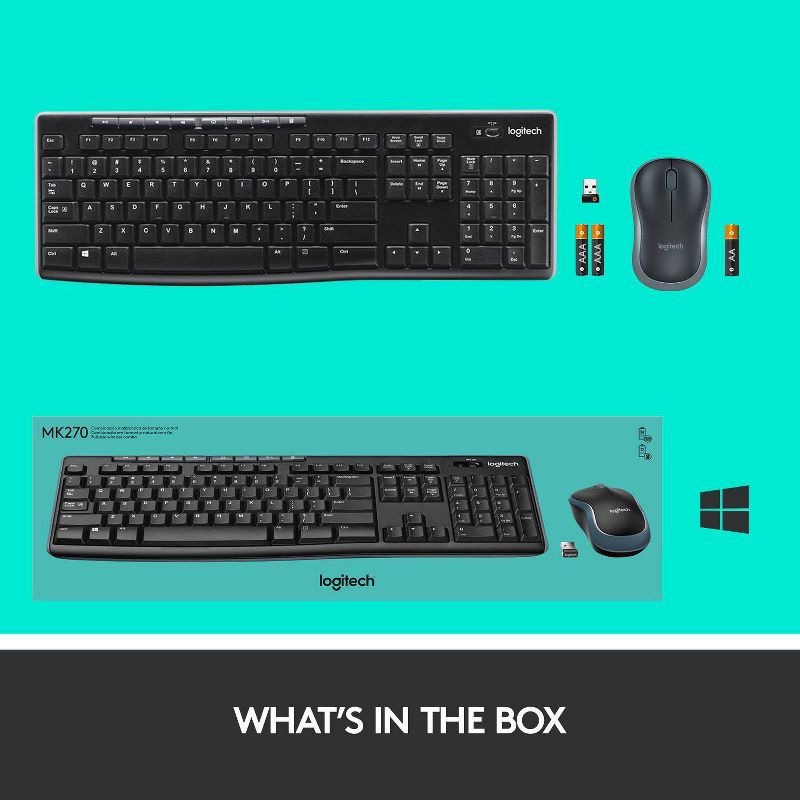 slide 9 of 10, Logitech Wireless Keyboard and Mouse, 1 ct