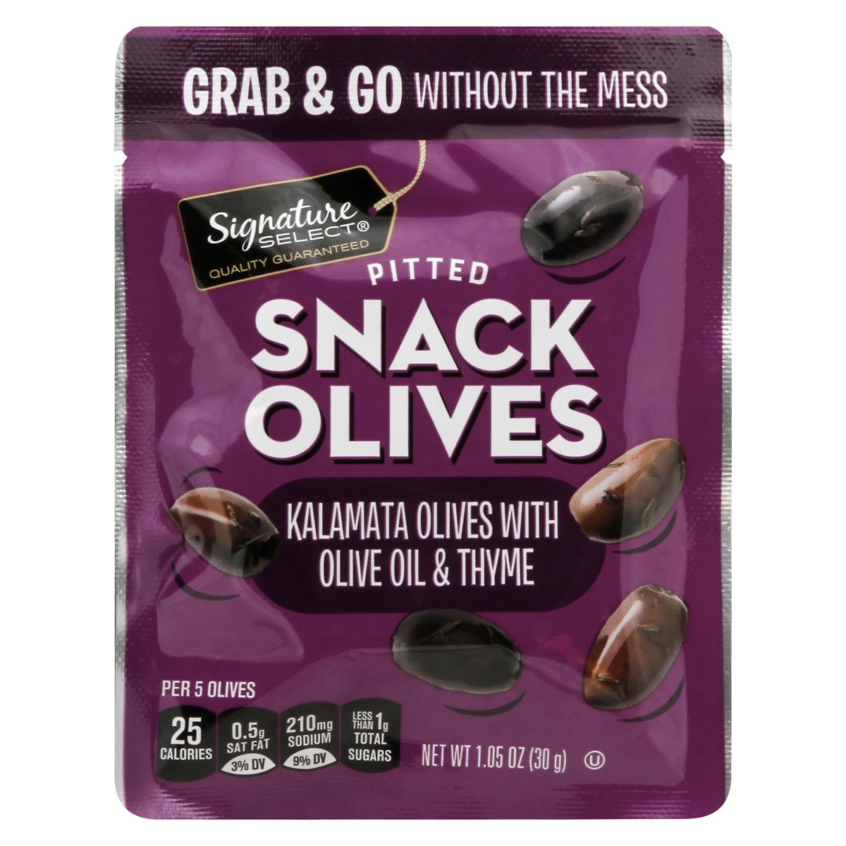 slide 1 of 1, Signature Select Snacks Olives 1.05 oz, 