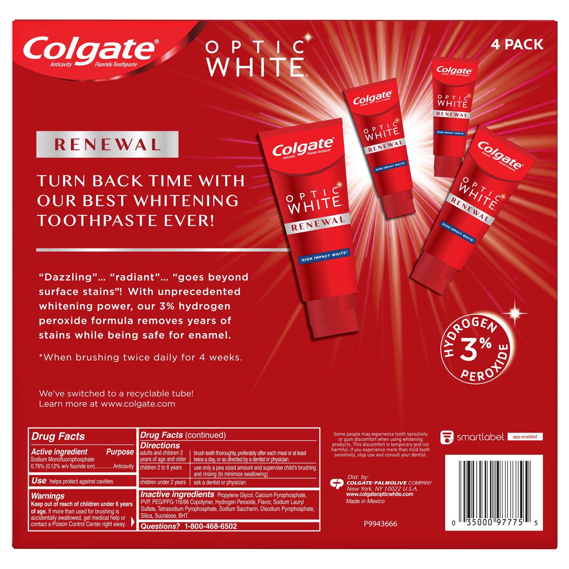 slide 2 of 3, Colgate Palmolive Co Colgate Optic White Renew Toothpaste, 