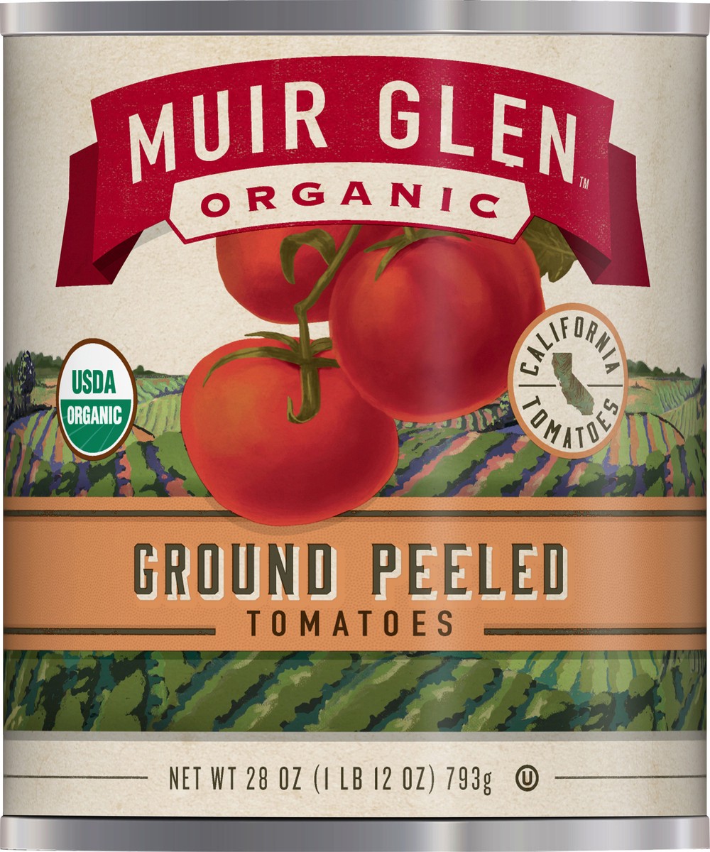 slide 9 of 11, Muir Glen Organic Ground Peeled Tomatoes 28 oz Can, 28 oz