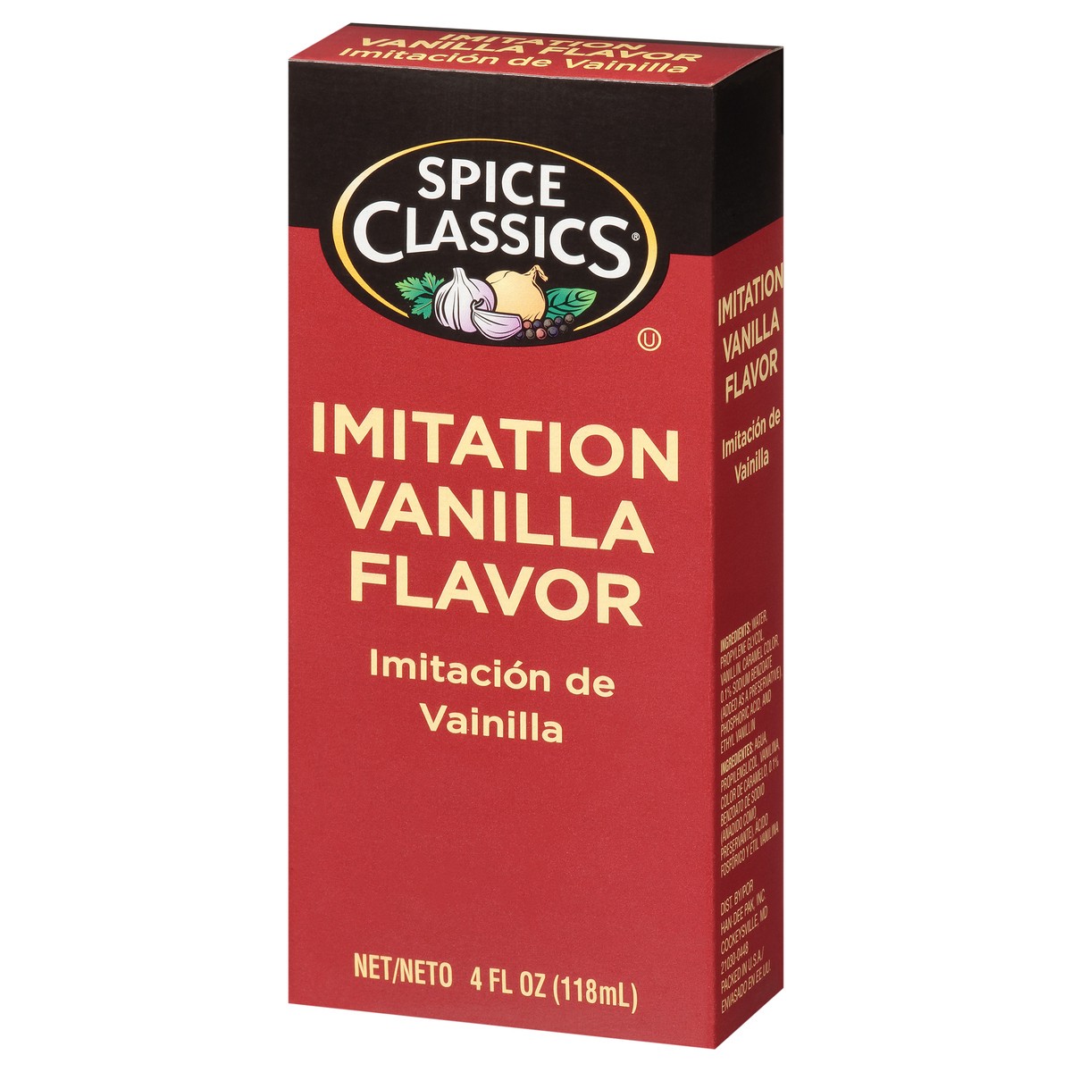 slide 3 of 9, Spice Classics Imitation Vanilla Extract 4 fl. oz. Box, 4 fl oz