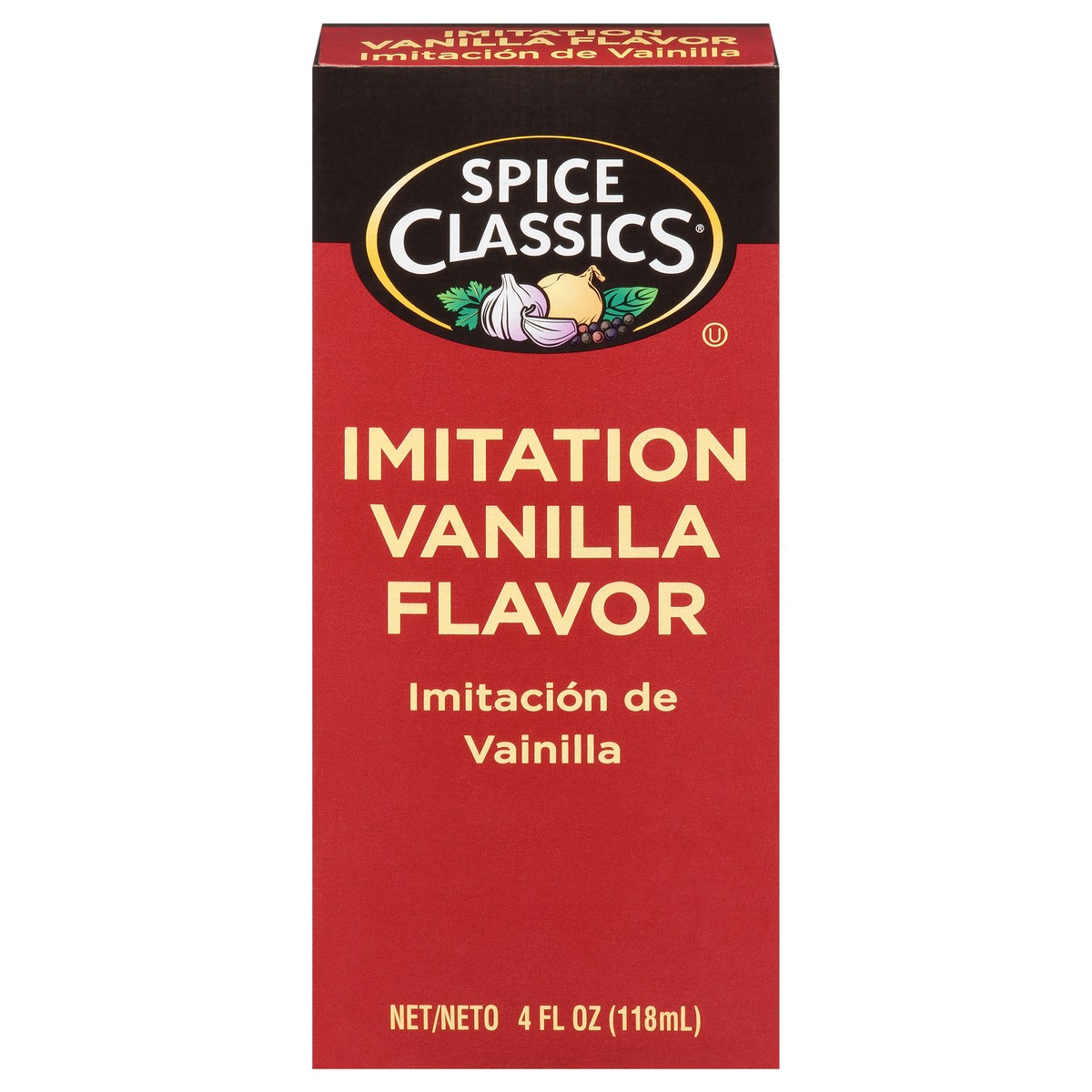 slide 1 of 9, Spice Classics Imitation Vanilla Extract 4 fl. oz. Box, 4 fl oz