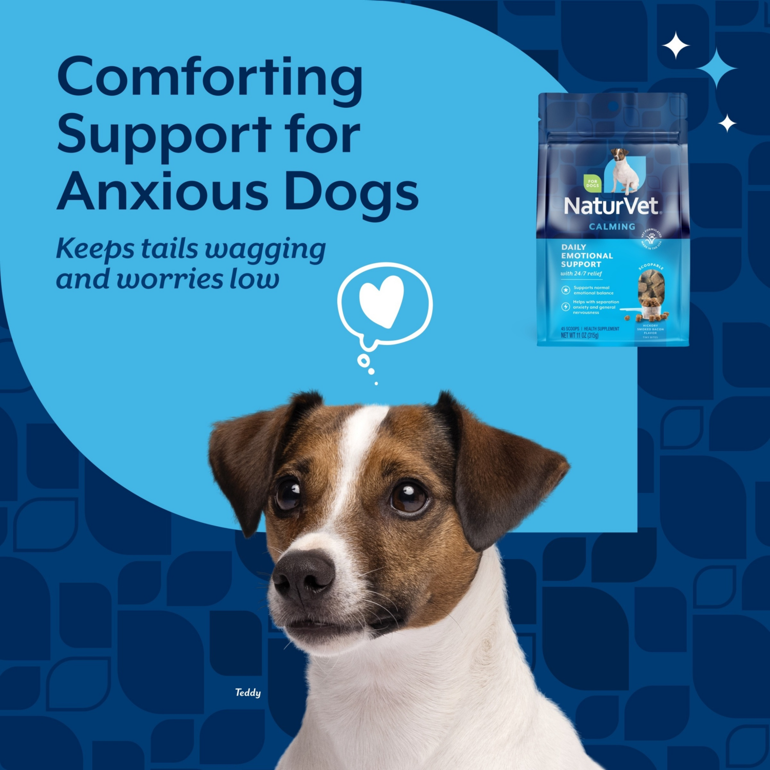 slide 3 of 4, NaturVet Daily Emotional Support with 24/7 Relief, Scoopable Tiny Bites for Dogs, 11 Oz., 11 oz