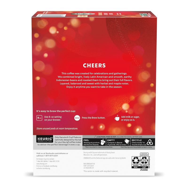 slide 8 of 9, Starbucks Keurig K-Cup Holiday Blend - 22ct/8.9oz - Medium Roast, 22 ct; 8.9 oz