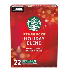 Starbucks Holiday Blend Medium Roast Keurig K-Cup Coffee Pods - 22ct