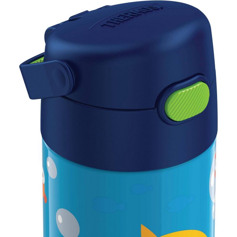 slide 4 of 7, Nickelodeon Thermos Kids' 12oz Stainless Steel FUNtainer Water Bottle with Bail Handle - Navy Baby Shark, 1 ct