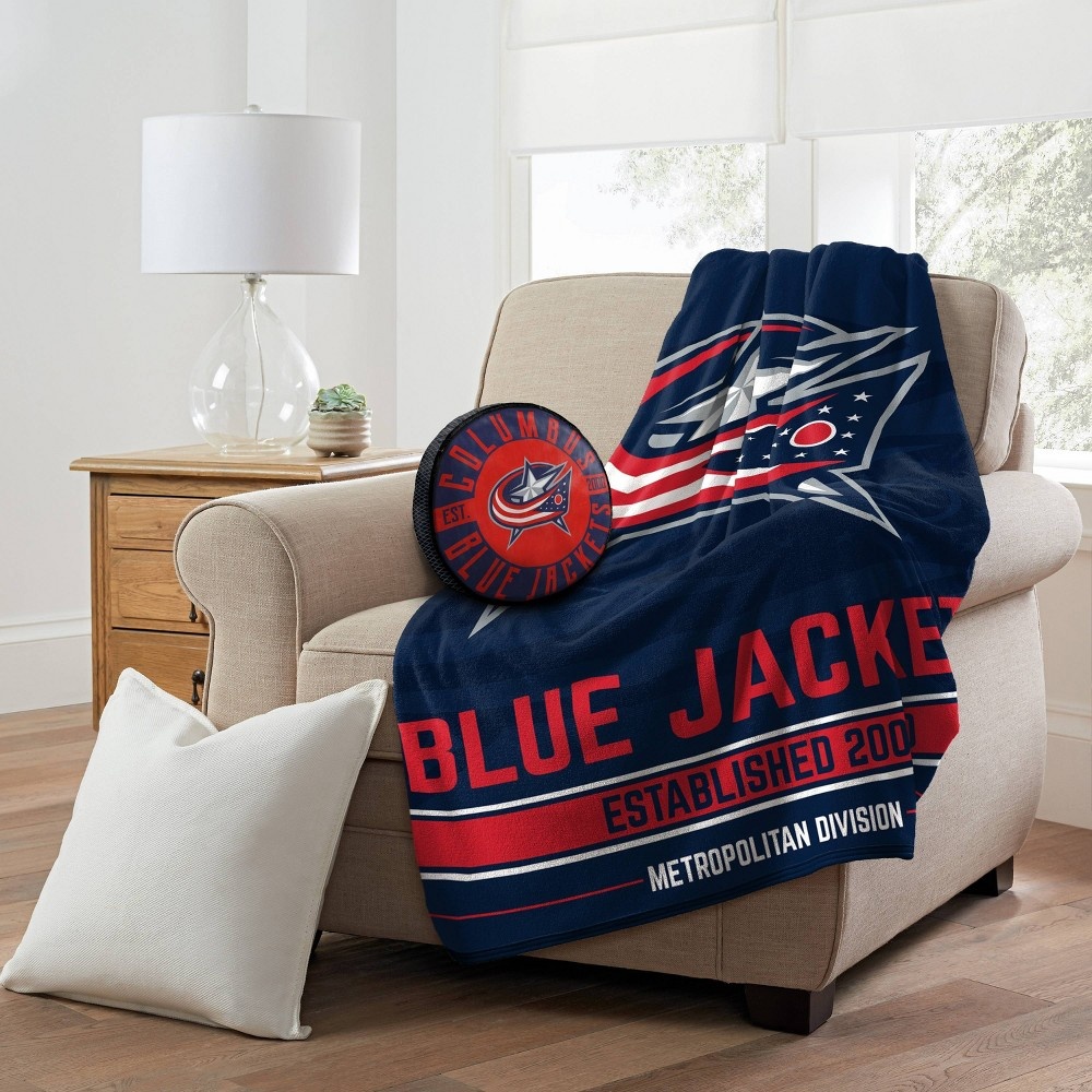 slide 3 of 3, NHL Columbus Blue Jackets Cloud Pillow, 1 ct