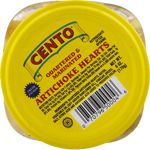 slide 8 of 9, Cento Quartered & Marinated Artichoke Hearts, 6 oz