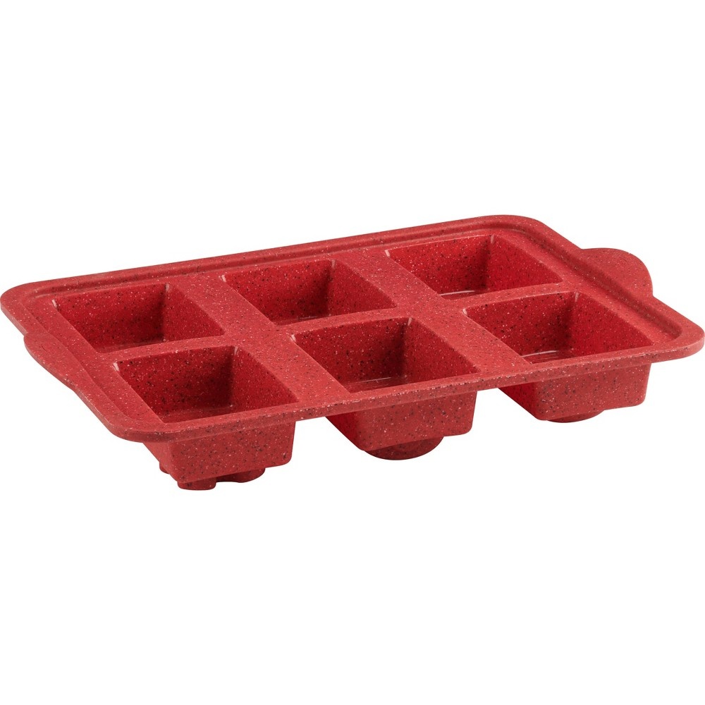 slide 4 of 8, Trudeau Silicone Holiday Mini Loaf Pan Red, 1 ct