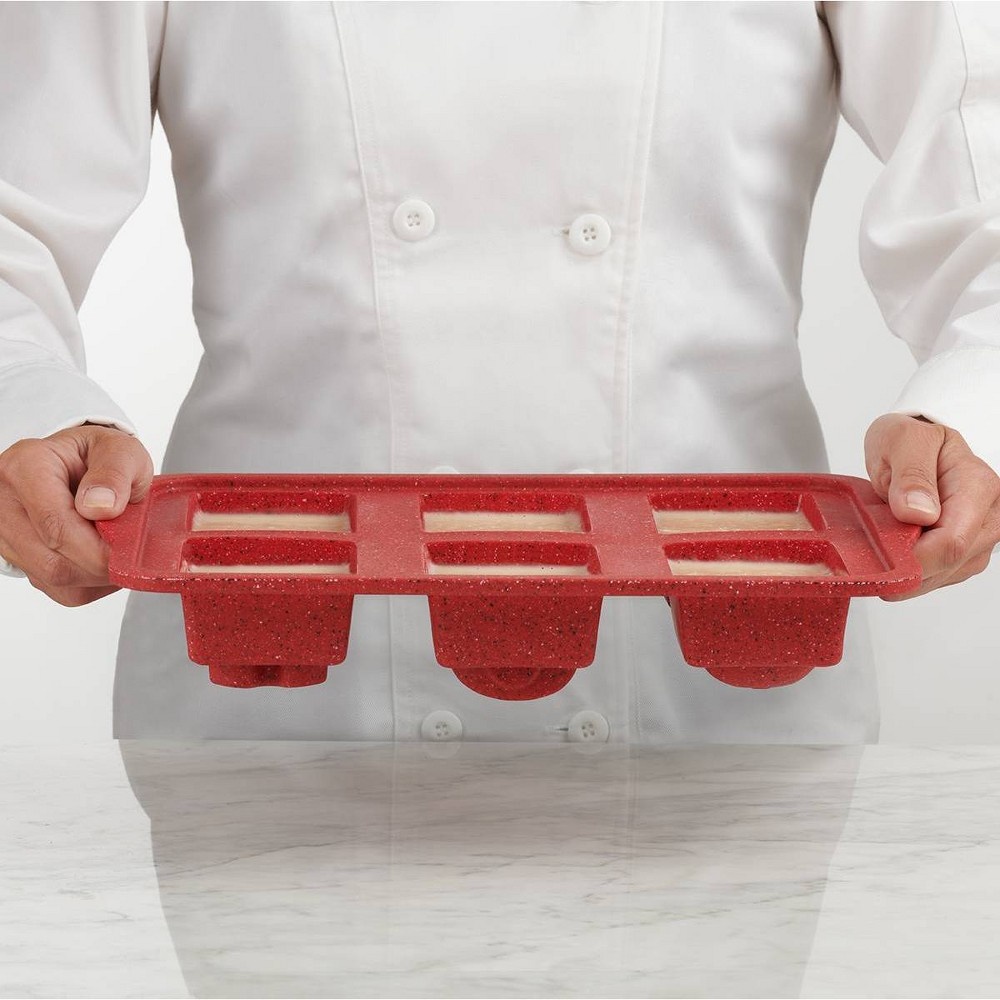 slide 2 of 8, Trudeau Silicone Holiday Mini Loaf Pan Red, 1 ct