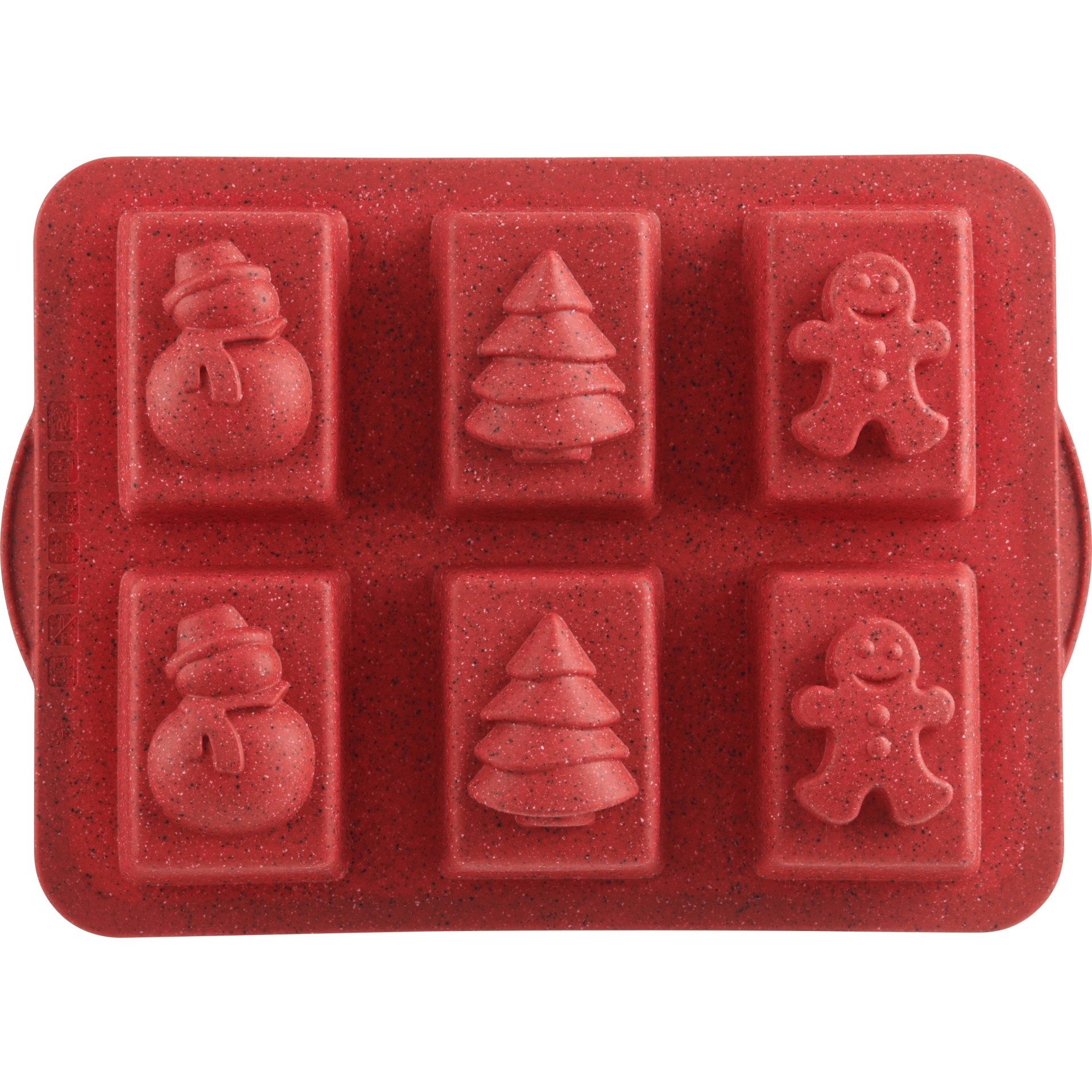 slide 1 of 8, Trudeau Silicone Holiday Mini Loaf Pan Red, 1 ct