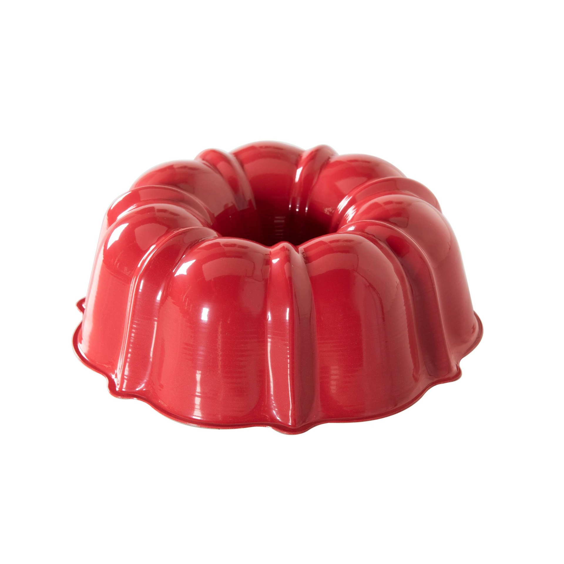 slide 1 of 2, Nordic Ware Mini Bundt Cake Pan Red, 1 ct