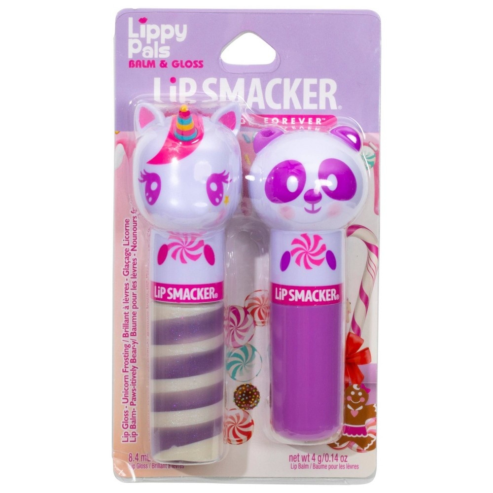 slide 2 of 4, Lip Smacker Lippy Pals Balm & Gloss - Unicorn Frosting/Paws-itively Bear-y, 2 ct