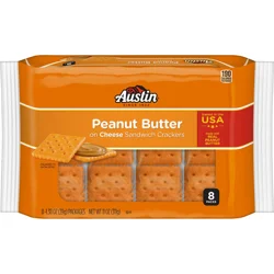 Austin 8 Pack Peanut Butter on Cheese Sandwich Crackers 8 - 1.38 oz Packages