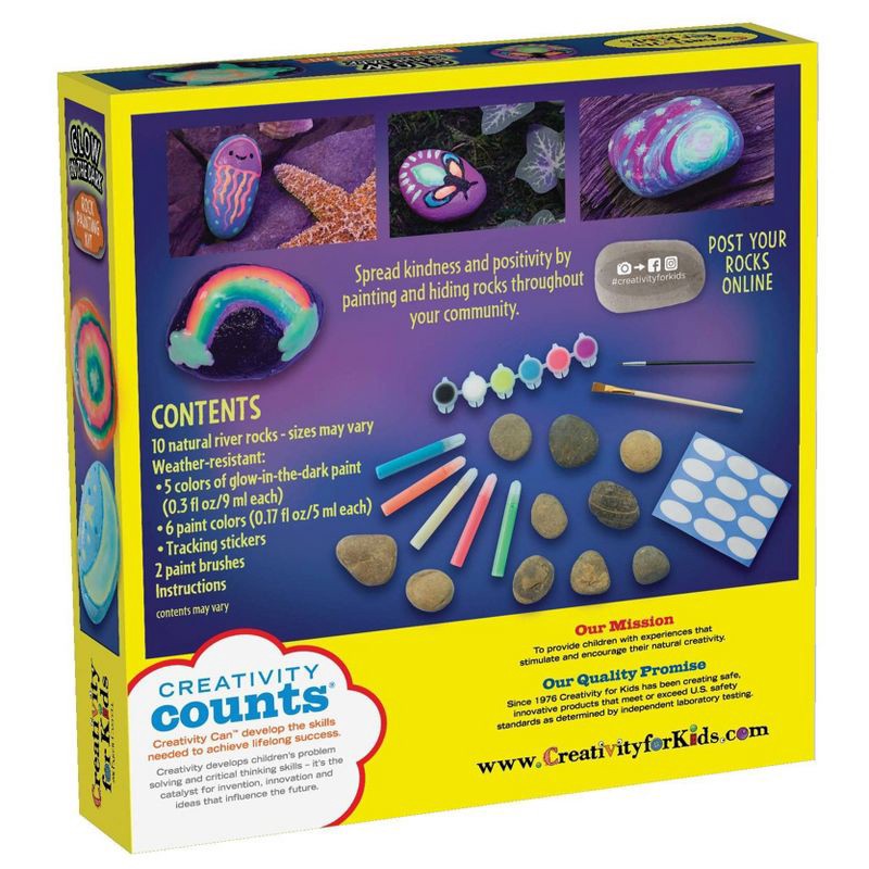 slide 2 of 13, Creativity for Kids Glow in the Dark Rock Painting Kit: DIY Art for Kids Activities, Painted Rock Kits, Ages 6+, 1 ct