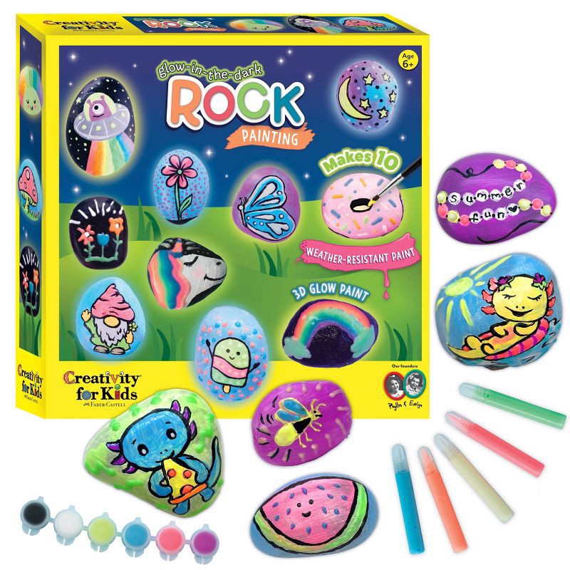 slide 1 of 13, Creativity for Kids Glow in the Dark Rock Painting Kit: DIY Art for Kids Activities, Painted Rock Kits, Ages 6+, 1 ct