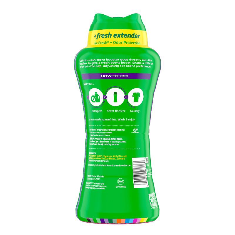 slide 10 of 10, Gain Fireworks In-Wash Moonlight Breeze Scent Booster Beads - 24oz, 24 oz