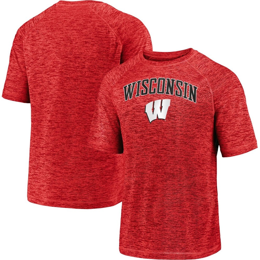 slide 3 of 3, NCAA Wisconsin Badgers Men&#39;s Short Sleeve Performance T-Shirt - XL, 1 ct