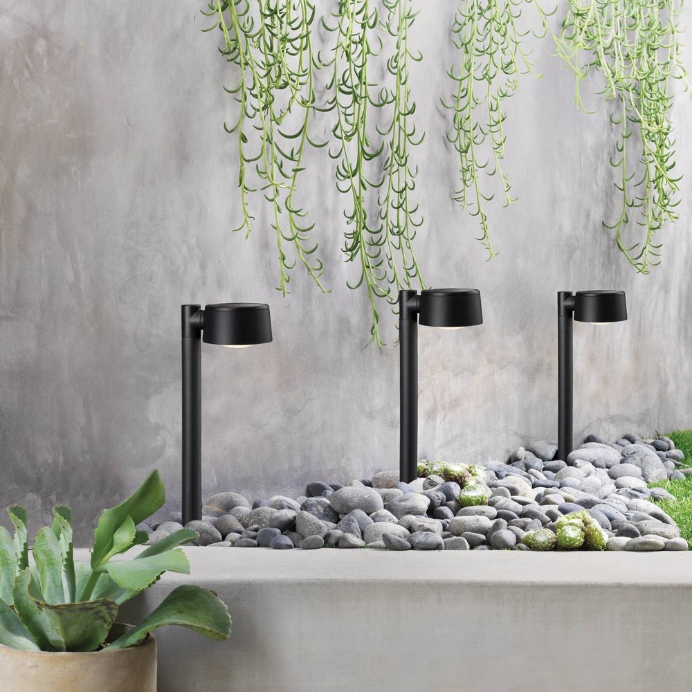 slide 2 of 3, 6pk Solar Pathway Lumen Lights Black - Project 62, 6 ct