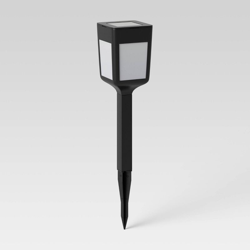 slide 1 of 1, Square Solar Pathway Light Black - Room Essentials, 1 ct