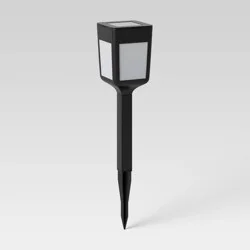 Square Solar Pathway Light Black - Room Essentials