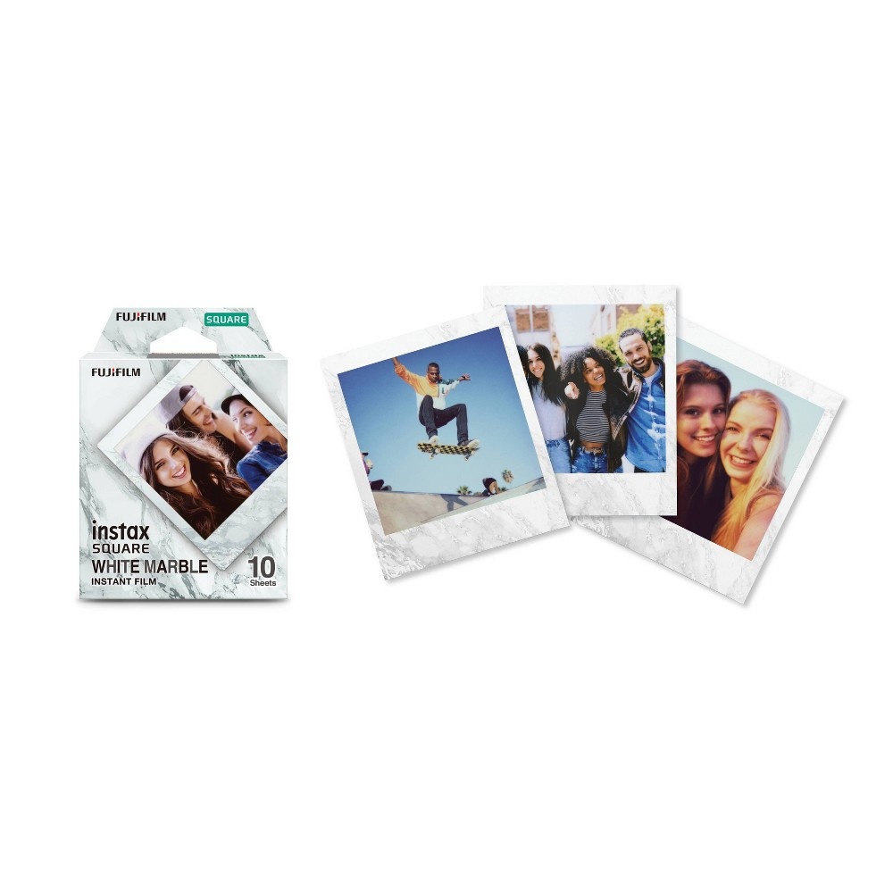 slide 3 of 4, Fujifilm Instax Square White Marble Film, 10 ct