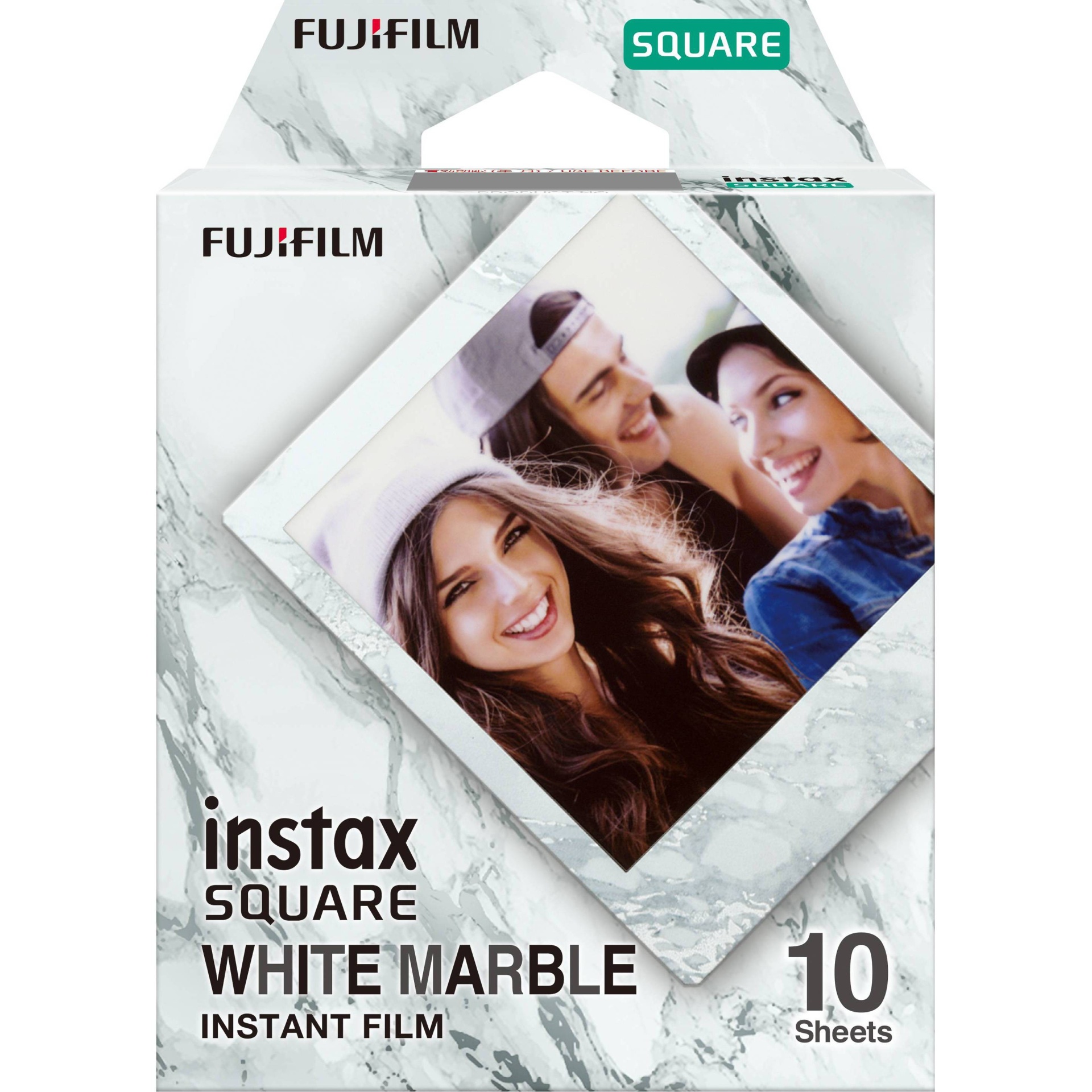 slide 1 of 4, Fujifilm Instax Square White Marble Film, 10 ct