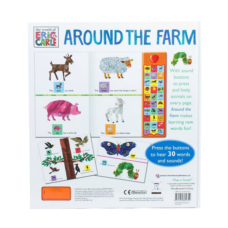 slide 5 of 5, World of Eric Carle Around the Farm 30 Animal Sound (Hardcover), 1 ct
