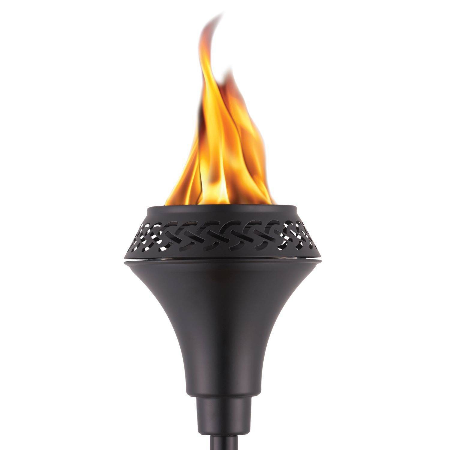 slide 1 of 3, Large Flame Metal Outdoor Torch - TIKI, 1 ct