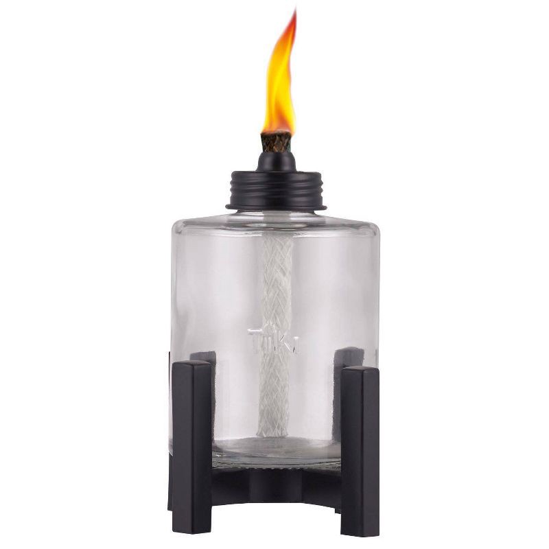slide 2 of 5, TIKI Elevated Tall Glass Tabletop Outdoor Torch, 1 ct