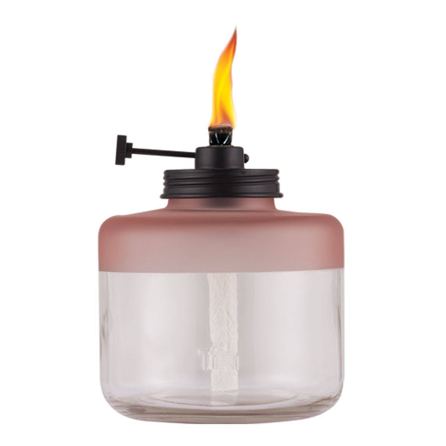 slide 1 of 5, Frosted Glass Tabletop Outdoor Adjustable Flame Torch - TIKI, 1 ct